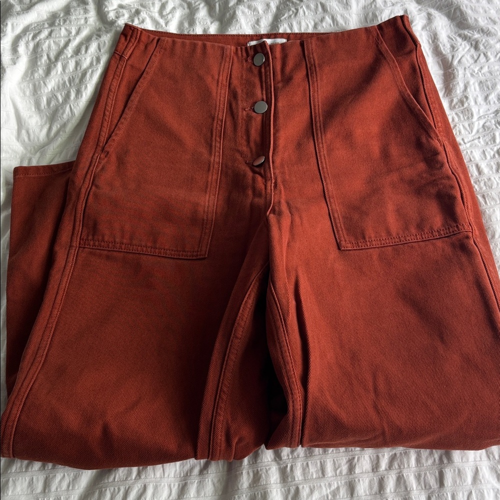 LIKE NEW & other stories Rust Wide-Leg Pants - size 8